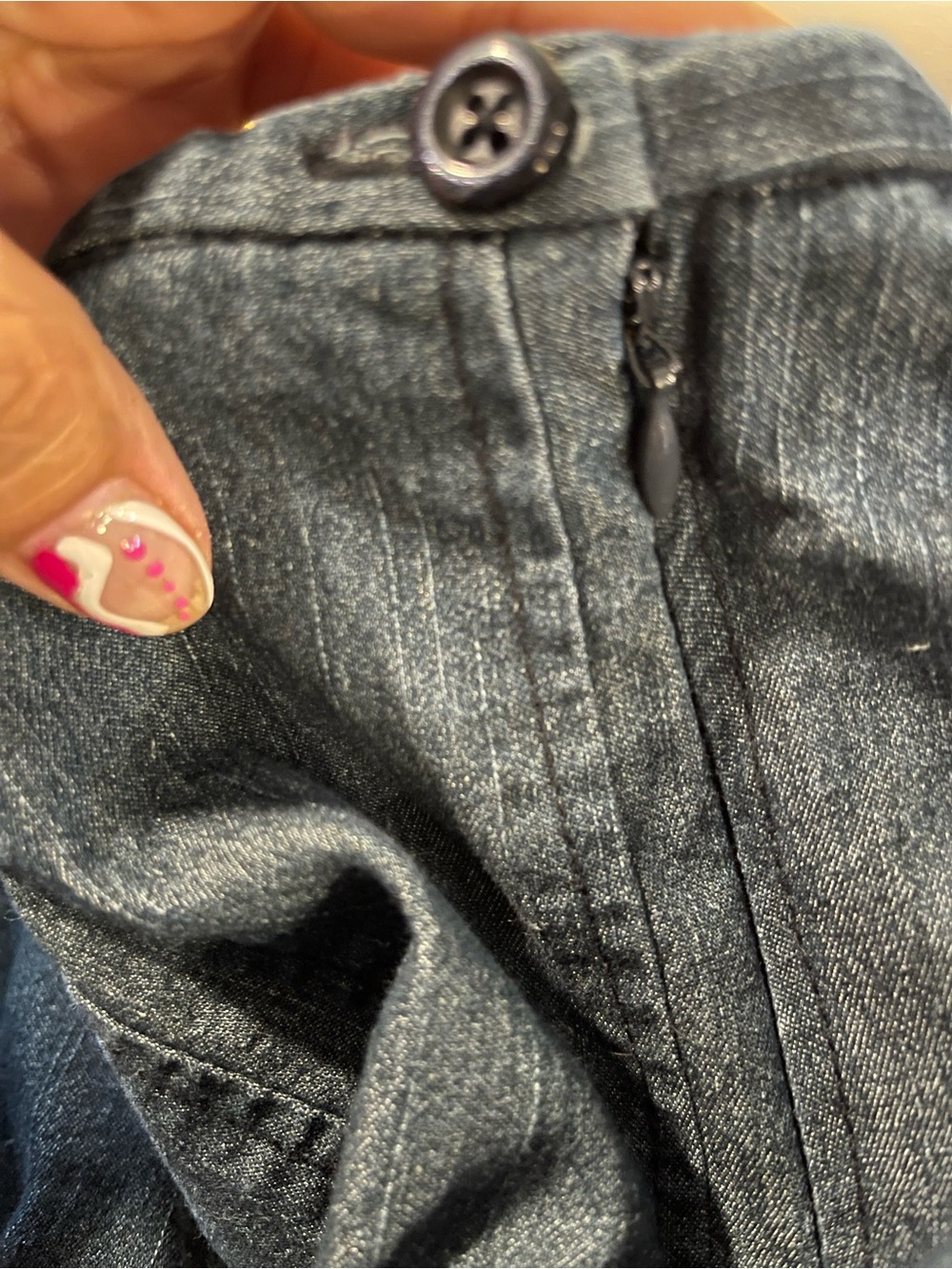 Westbound Denim A-Line Skirt in Blue Wash - Picture 5 of 6